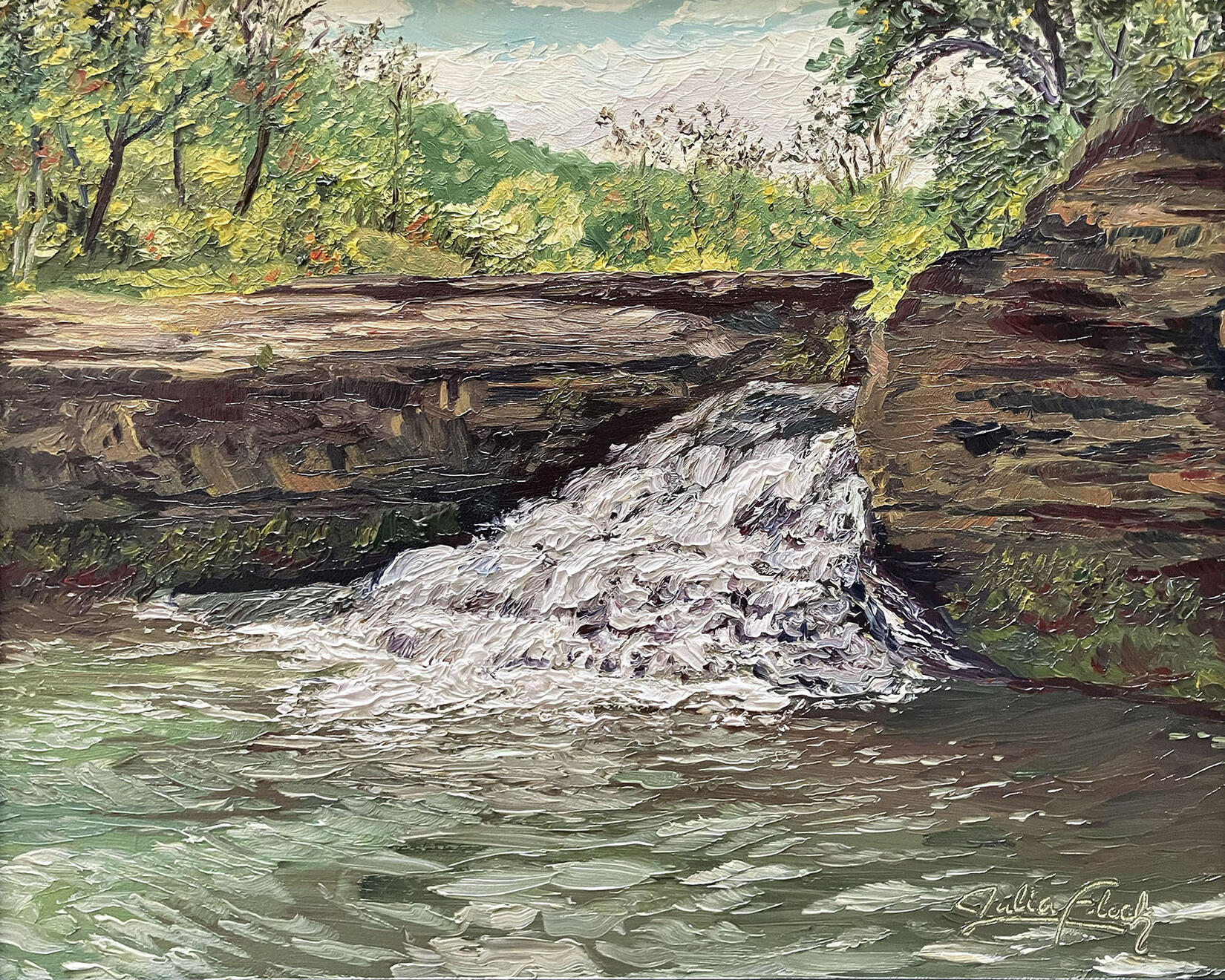 Como Falls: Hidden Gem oil on panel 8"x10"