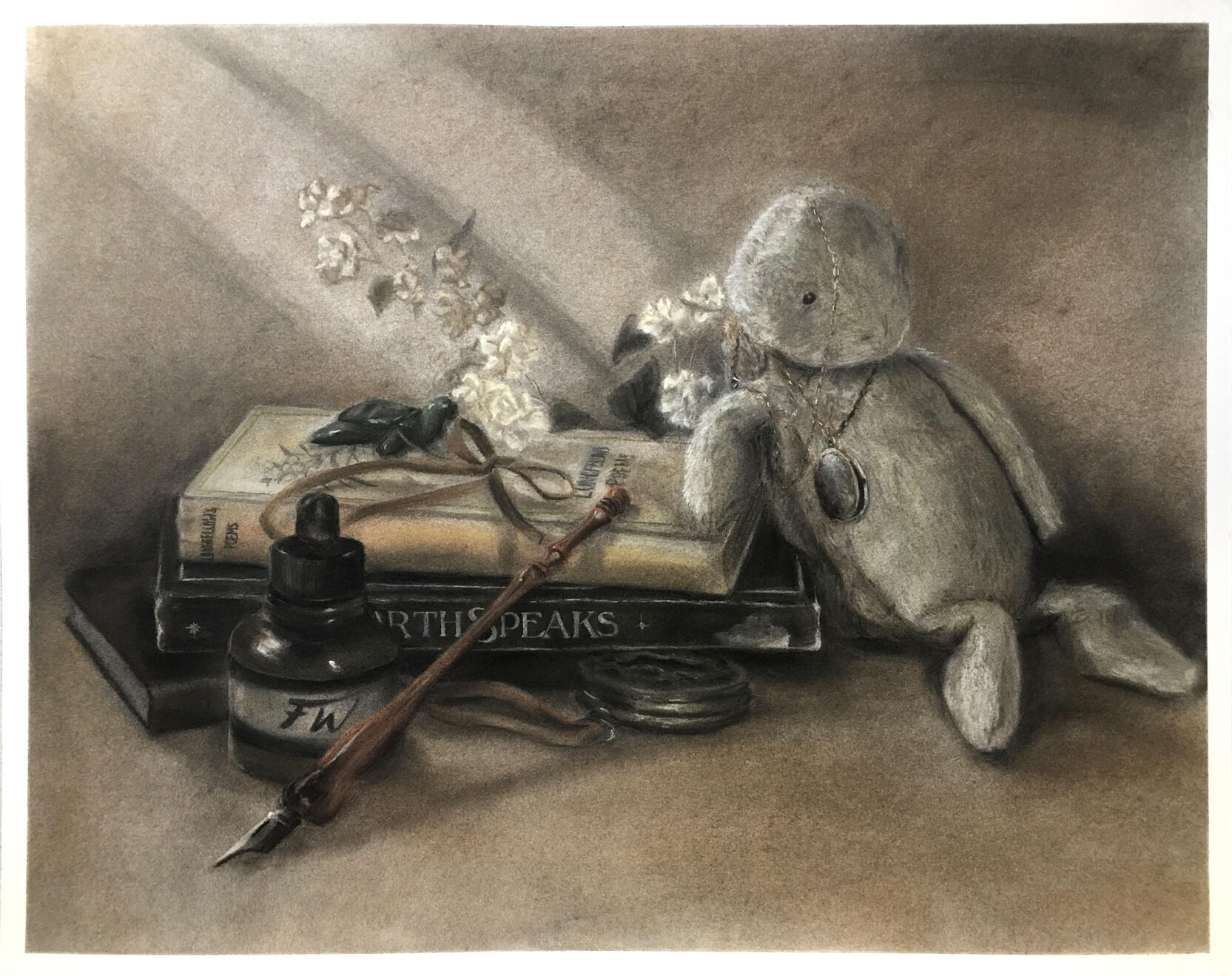 Remember charcoal & chalk pastel on paper 19"x24"