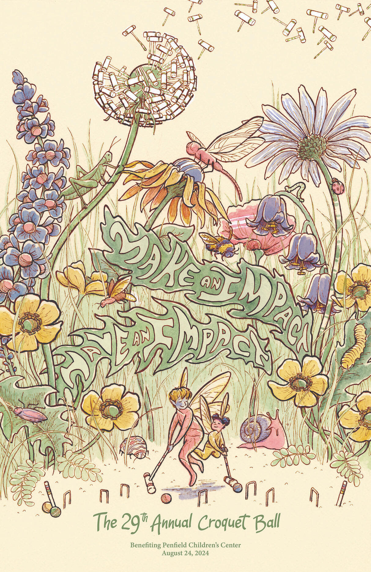 Wildflower Fairies Penfield 29th Annual Croquet Poster