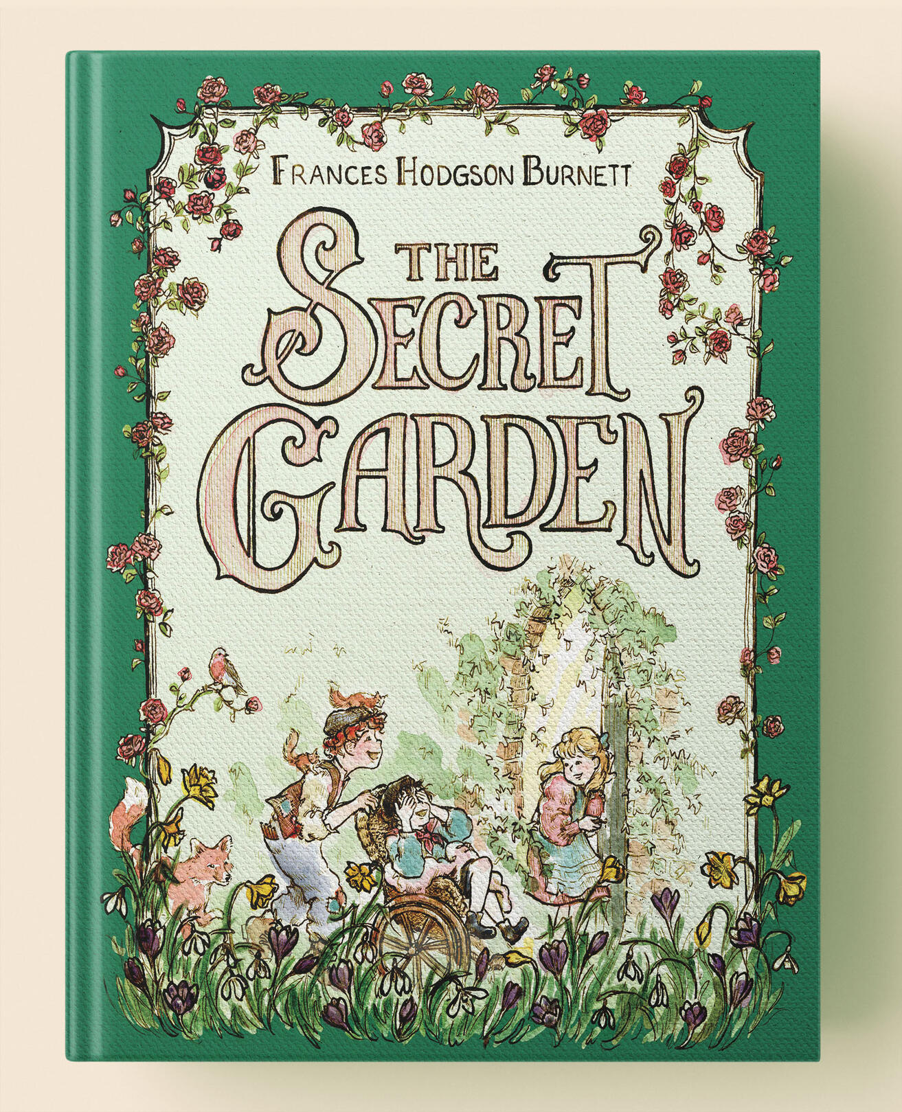 The Secret Garden, Watercolor and Ink, 2025. Cover design for Frances Hodgson Burnett's The Secret Garden.