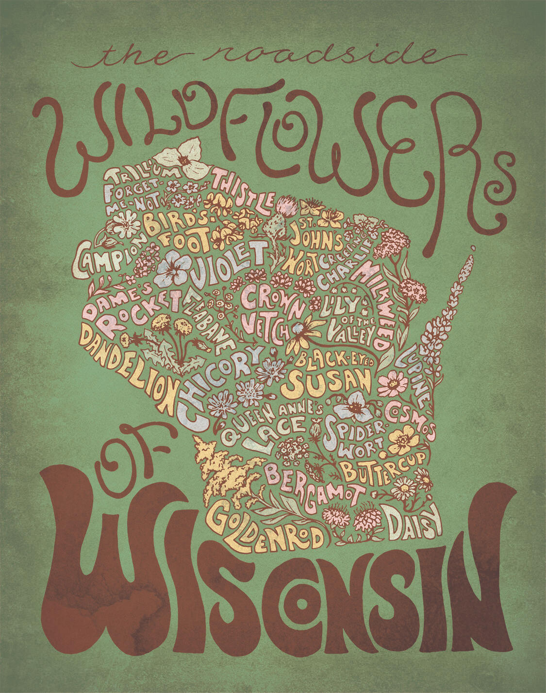 The Roadside Wildflowers of Wisconsin, Ink and Digital, 2024.