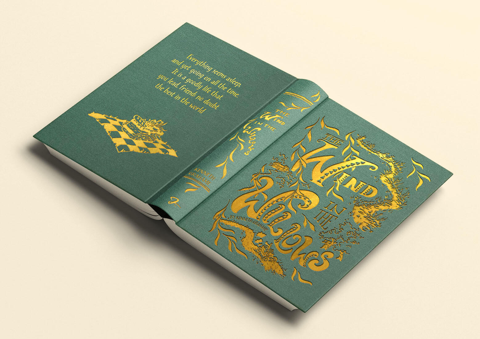 The Wind in the Willows, Watercolor and Ink, 2025. Cover design for Kenneth Grahame's The Wind in the Willows.