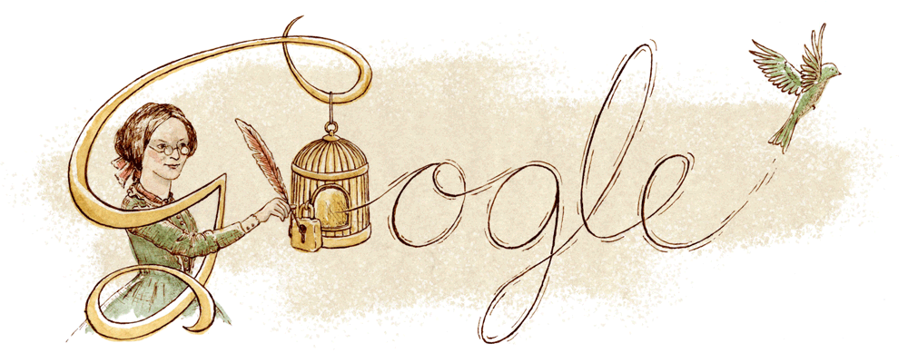 Charlotte Brontë&#39;s 108th Birthday, Watercolor, Ink, and Digital, 2023.