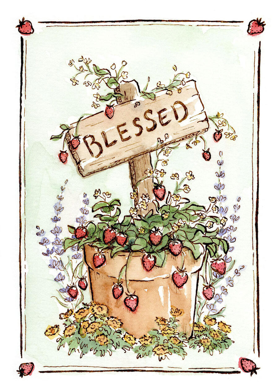 A Blessed Garden, Watercolor and Ink, 2026.